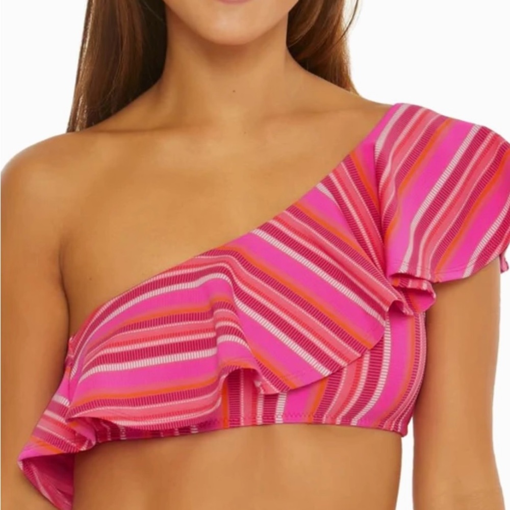 Trina Turk Womens Marai Ruffle
Ruffled Bikini Swim top